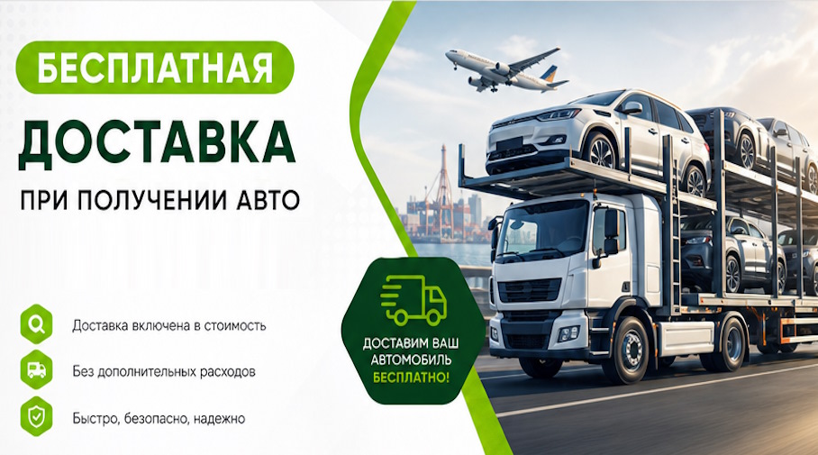 Акция! Бесплатная доставка по Дедовске при получении авто